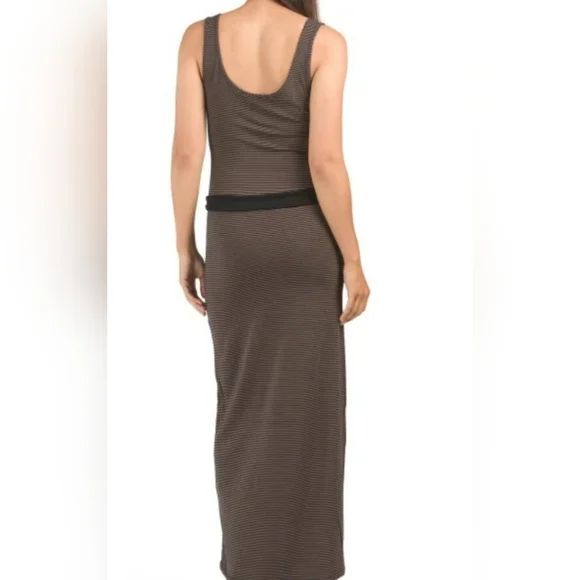 Philosophy Striped Maxi Dress with Black Waist Bag - Picture 2 of 9